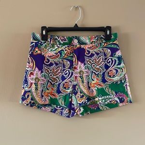 Ralph Lauren Paisley Shorts Size 2